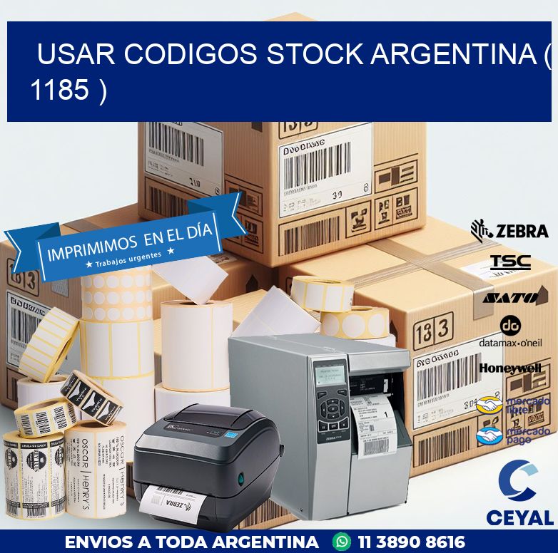 USAR CODIGOS STOCK ARGENTINA ( 1185 )