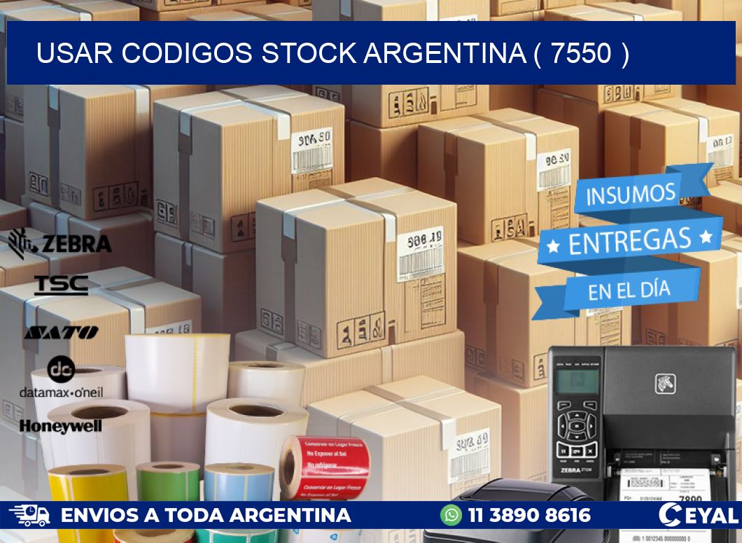 USAR CODIGOS STOCK ARGENTINA ( 7550 )
