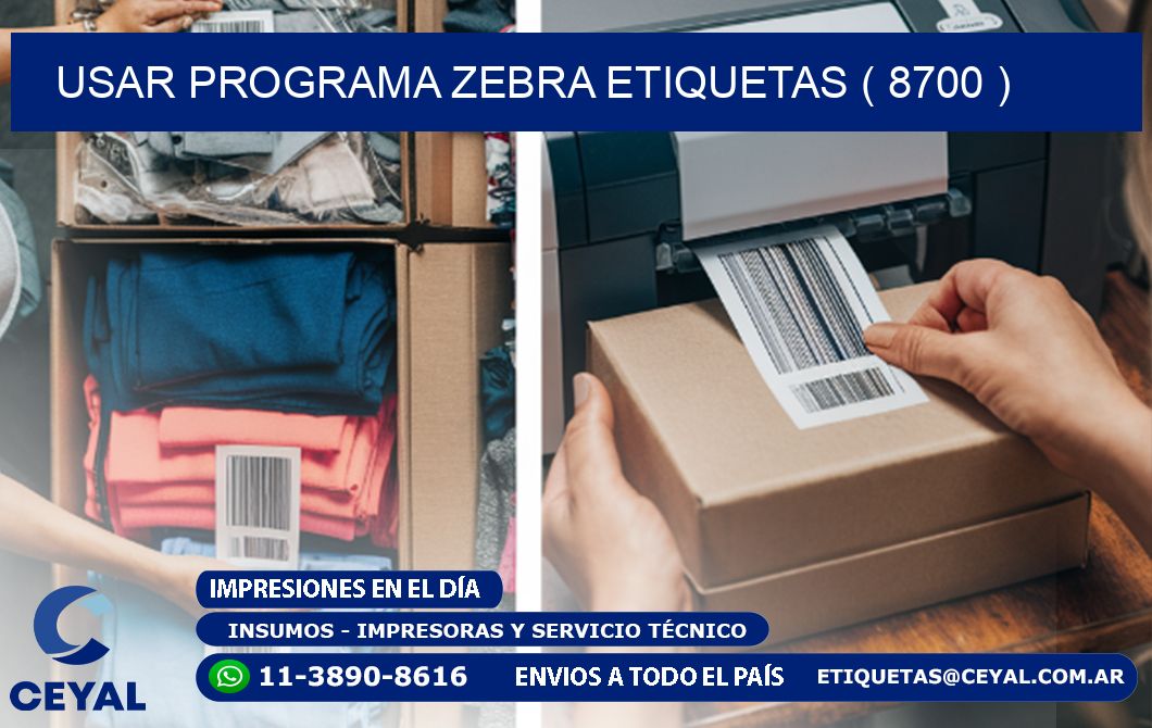 USAR PROGRAMA ZEBRA ETIQUETAS ( 8700 )