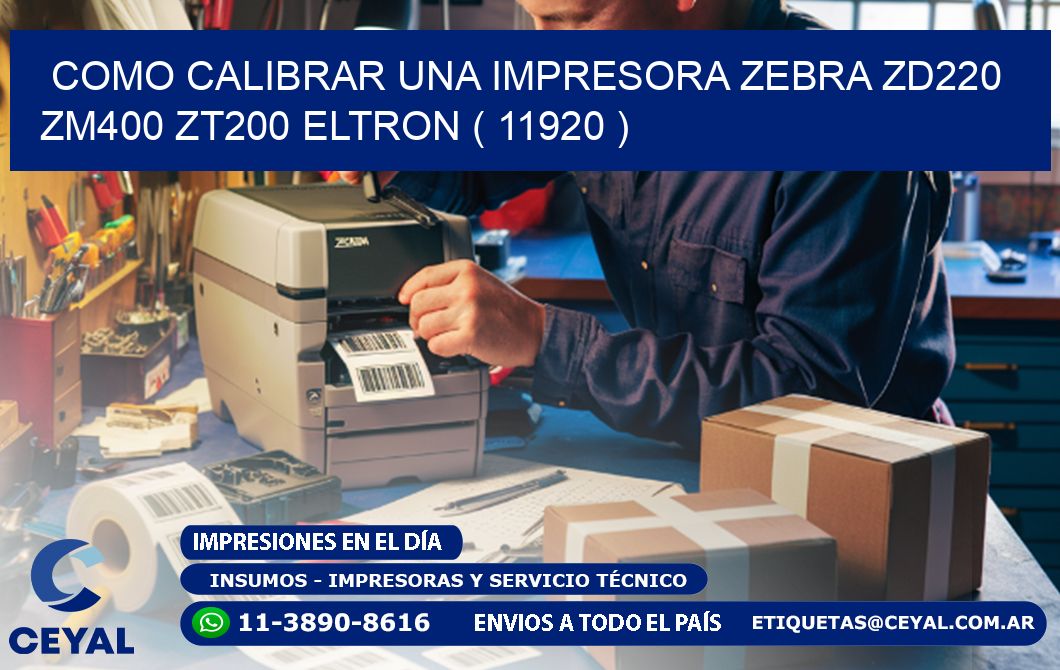 como calibrar una impresora zebra zd220 ZM400 ZT200 ELTRON ( 11920 )