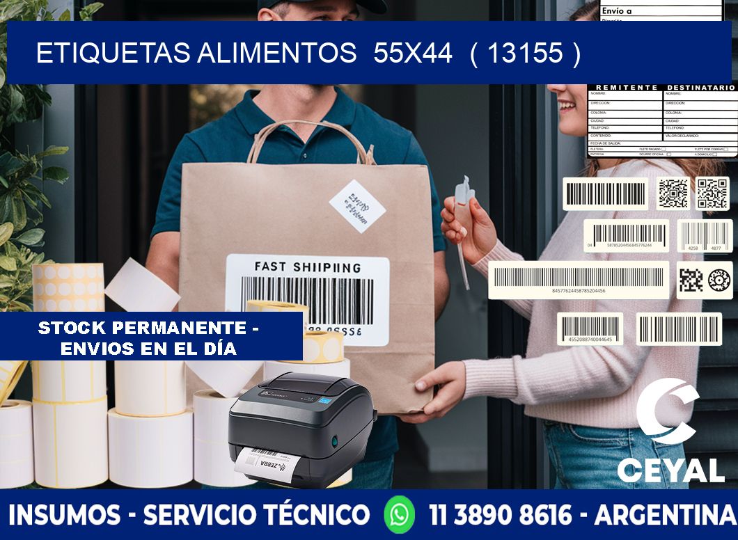 etiquetas alimentos  55x44  ( 13155 )