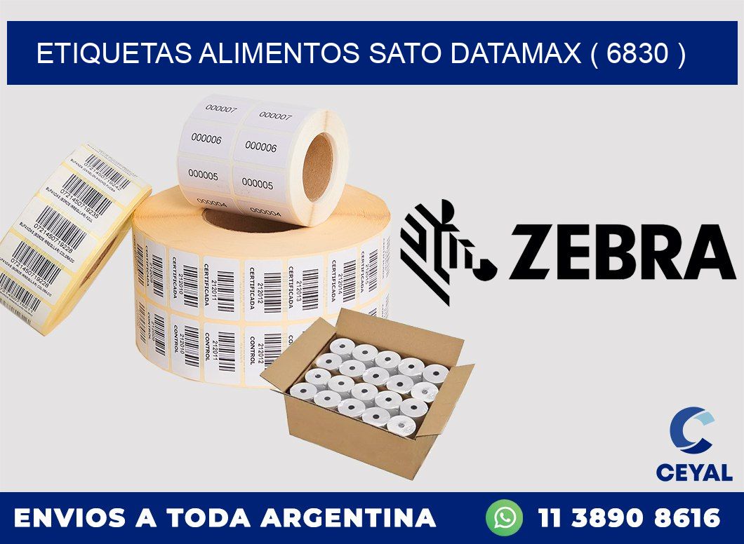 etiquetas alimentos sato datamax ( 6830 )