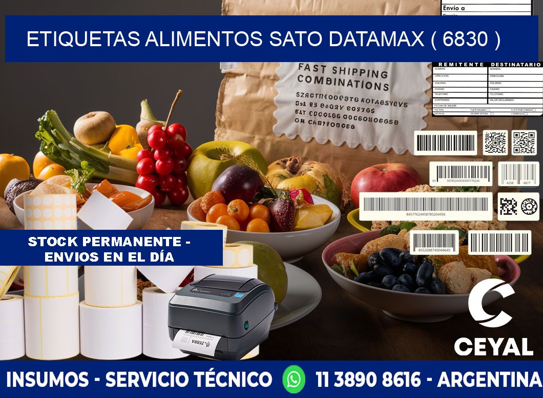 etiquetas alimentos sato datamax ( 6830 )