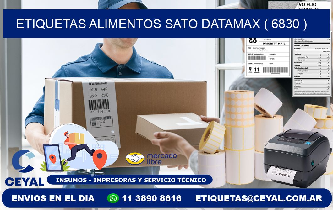 etiquetas alimentos sato datamax ( 6830 )