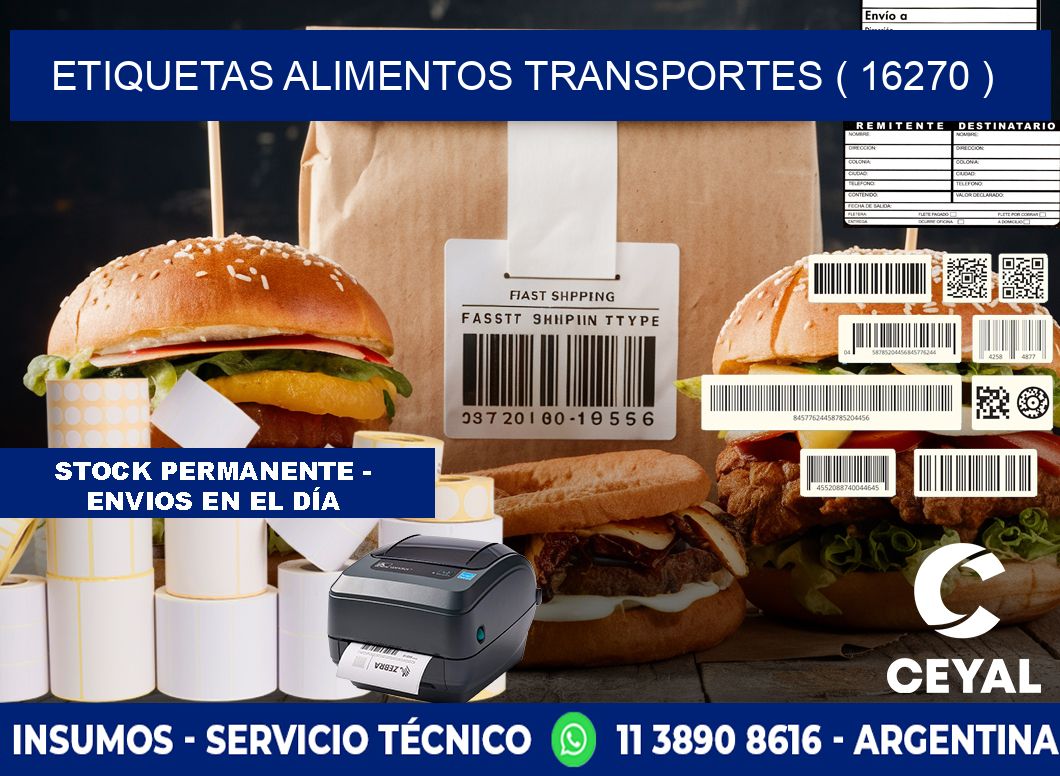 etiquetas alimentos transportes ( 16270 )