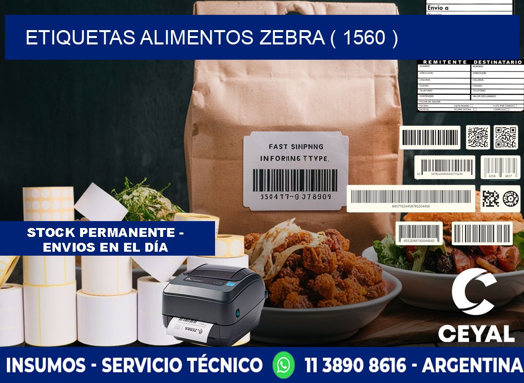 etiquetas alimentos zebra ( 1560 )
