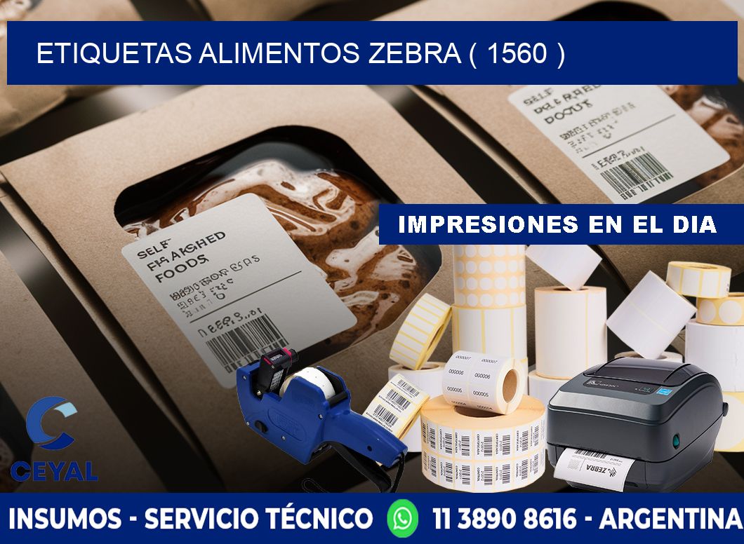 etiquetas alimentos zebra ( 1560 )