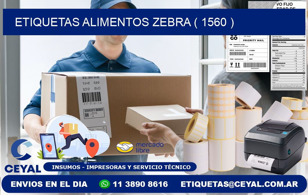 etiquetas alimentos zebra ( 1560 )