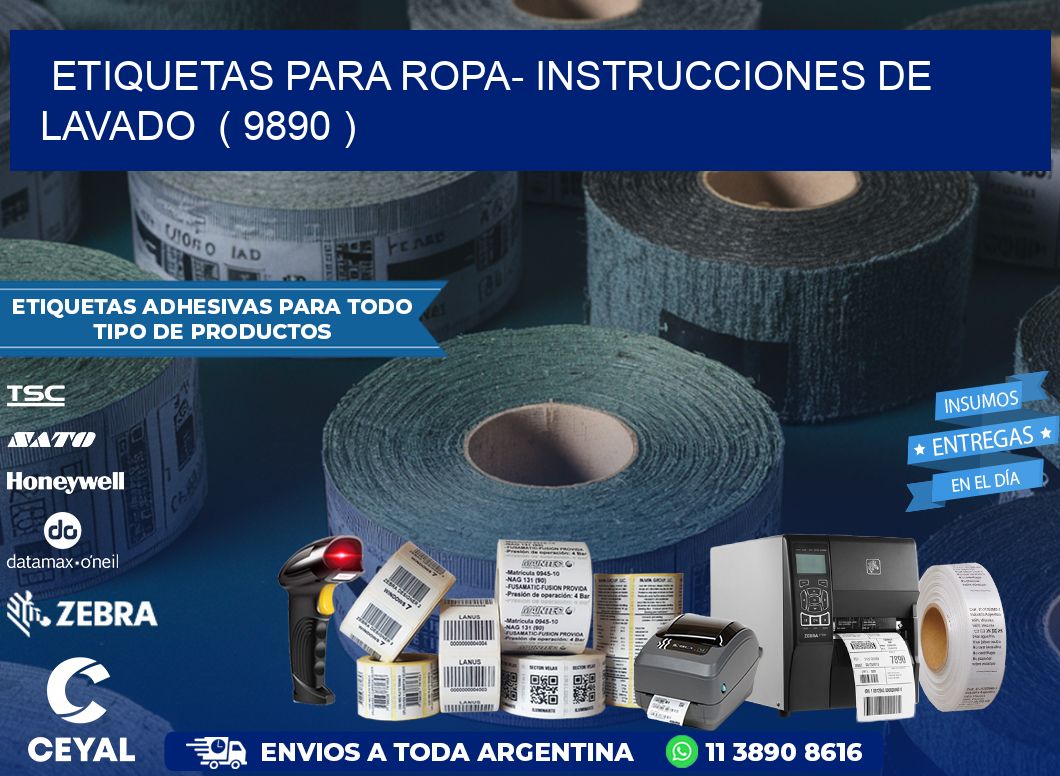 etiquetas para ropa- instrucciones de lavado  ( 9890 )