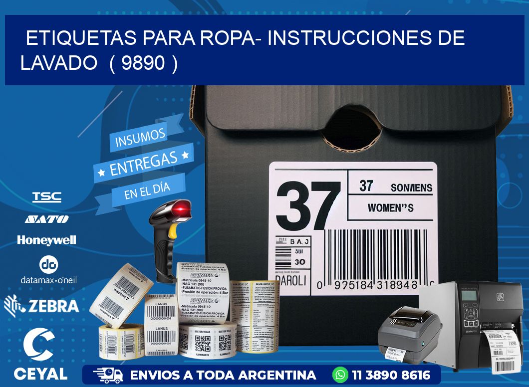 etiquetas para ropa- instrucciones de lavado  ( 9890 )