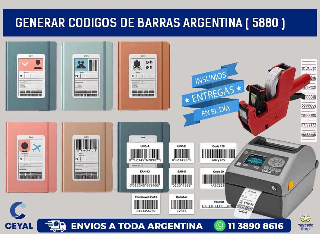 generar codigos de barras argentina ( 5880 )