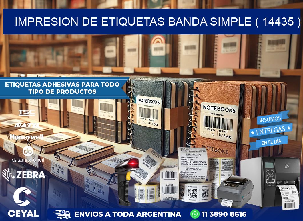 impresion de etiquetas banda simple ( 14435 )