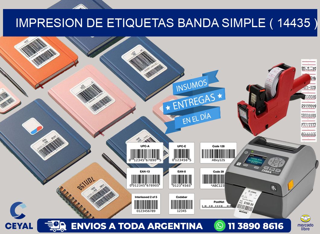 impresion de etiquetas banda simple ( 14435 )
