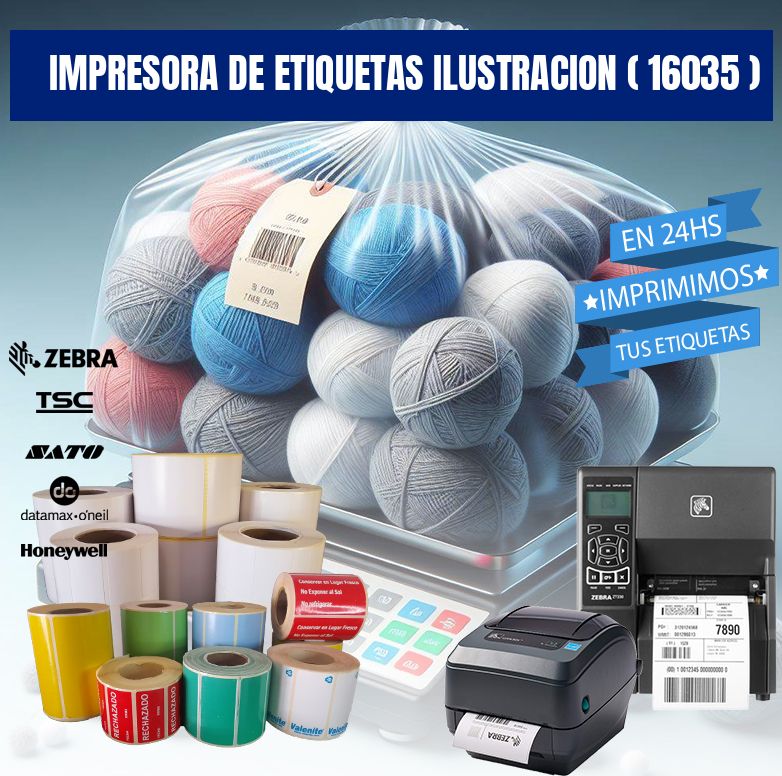 impresora de etiquetas ilustracion ( 16035 )