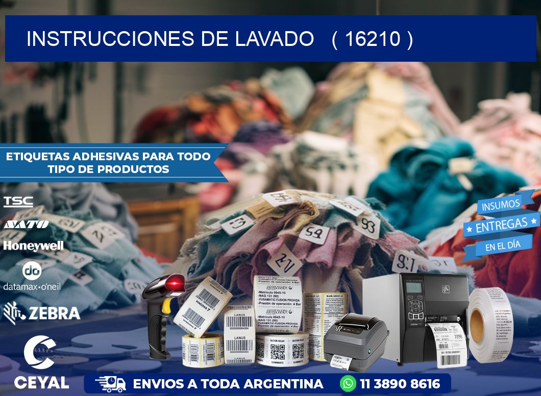 instrucciones de lavado   ( 16210 )