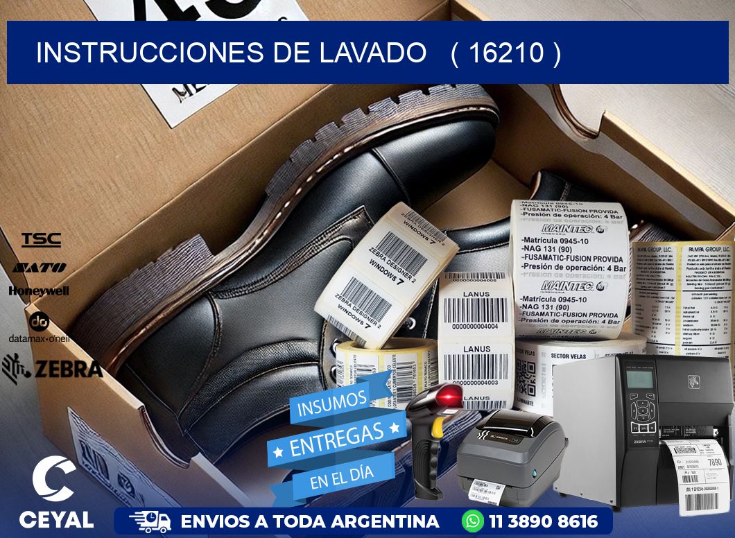 instrucciones de lavado   ( 16210 )
