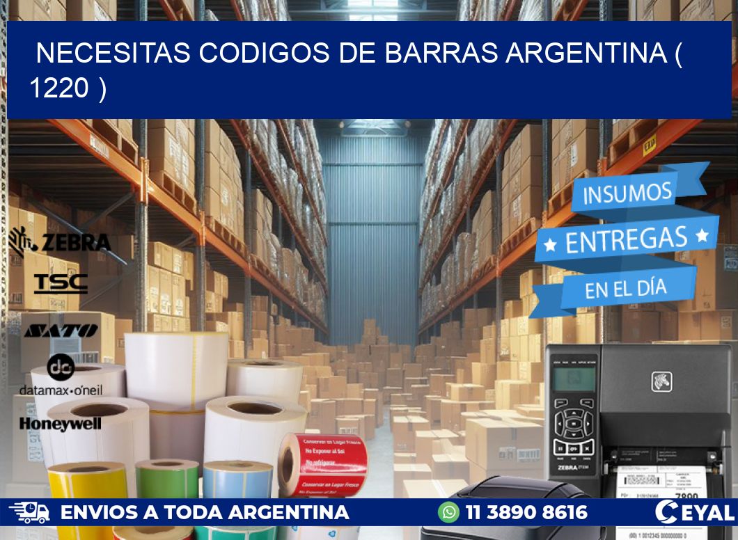 necesitas codigos de barras argentina ( 1220 )