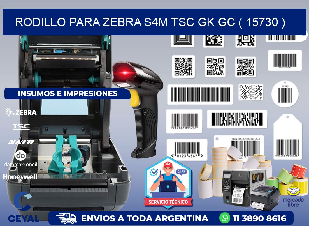rodillo para zebra S4M TSC GK GC ( 15730 )