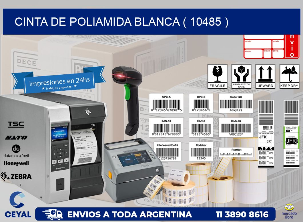 CINTA DE POLIAMIDA BLANCA ( 10485 )