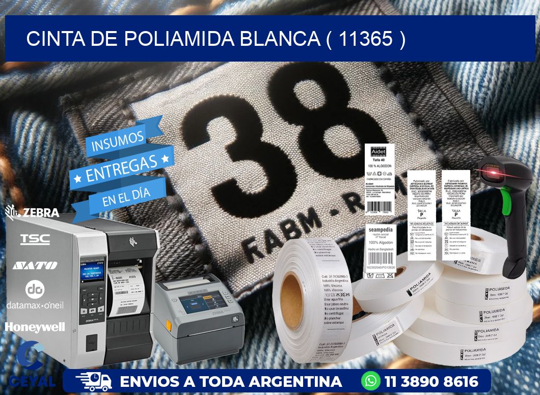CINTA DE POLIAMIDA BLANCA ( 11365 )