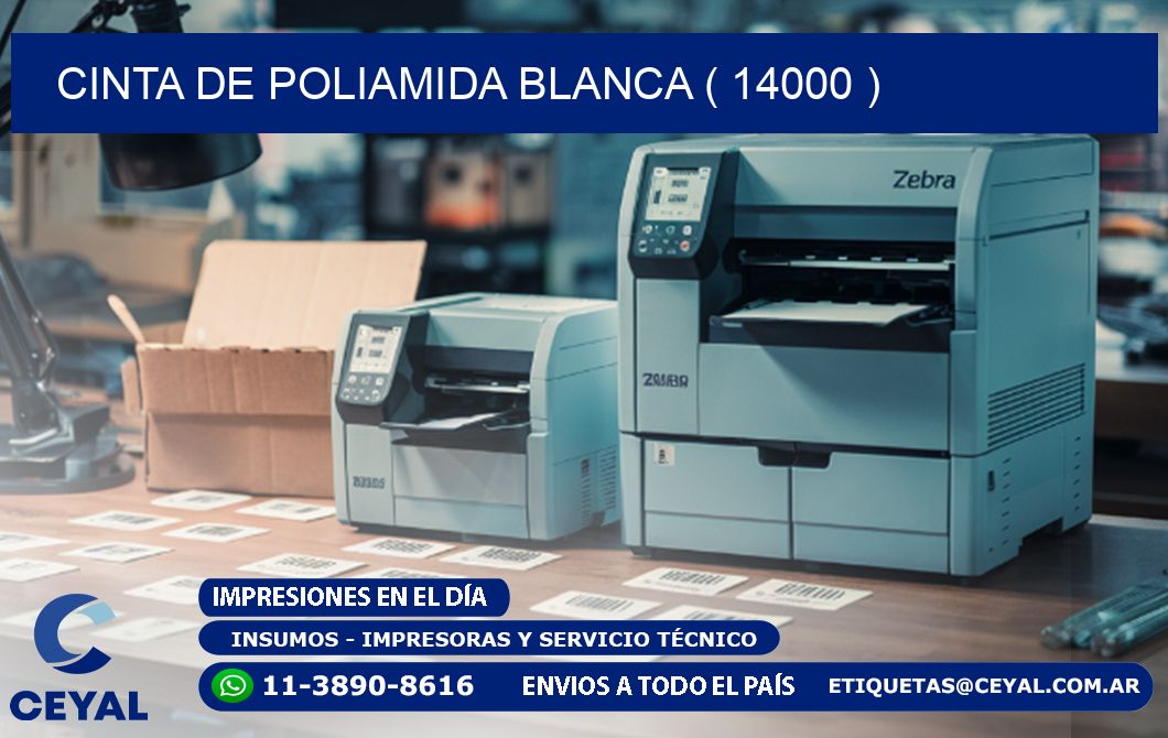 CINTA DE POLIAMIDA BLANCA ( 14000 )