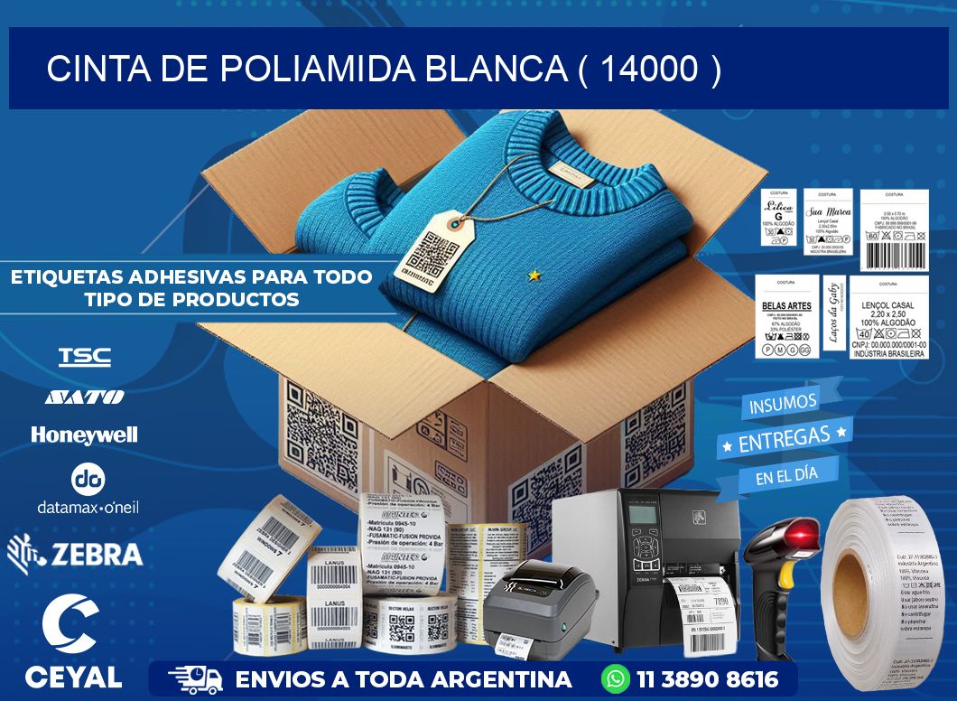 CINTA DE POLIAMIDA BLANCA ( 14000 )