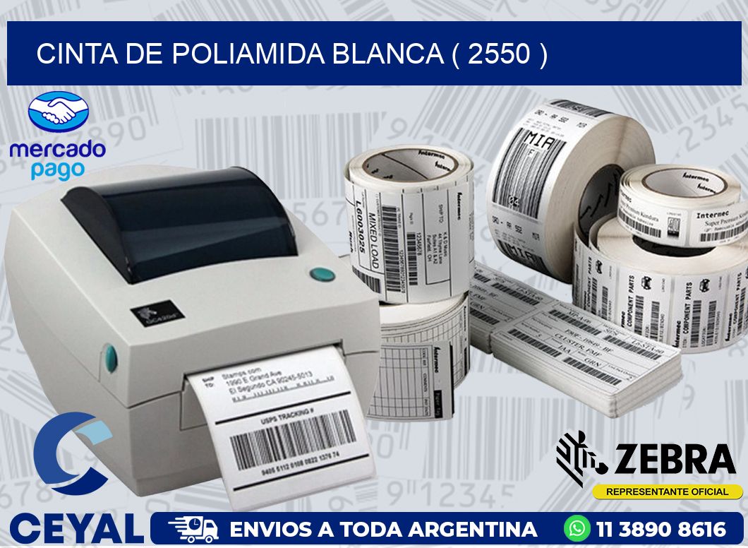 CINTA DE POLIAMIDA BLANCA ( 2550 )