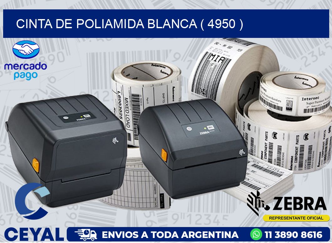 CINTA DE POLIAMIDA BLANCA ( 4950 )