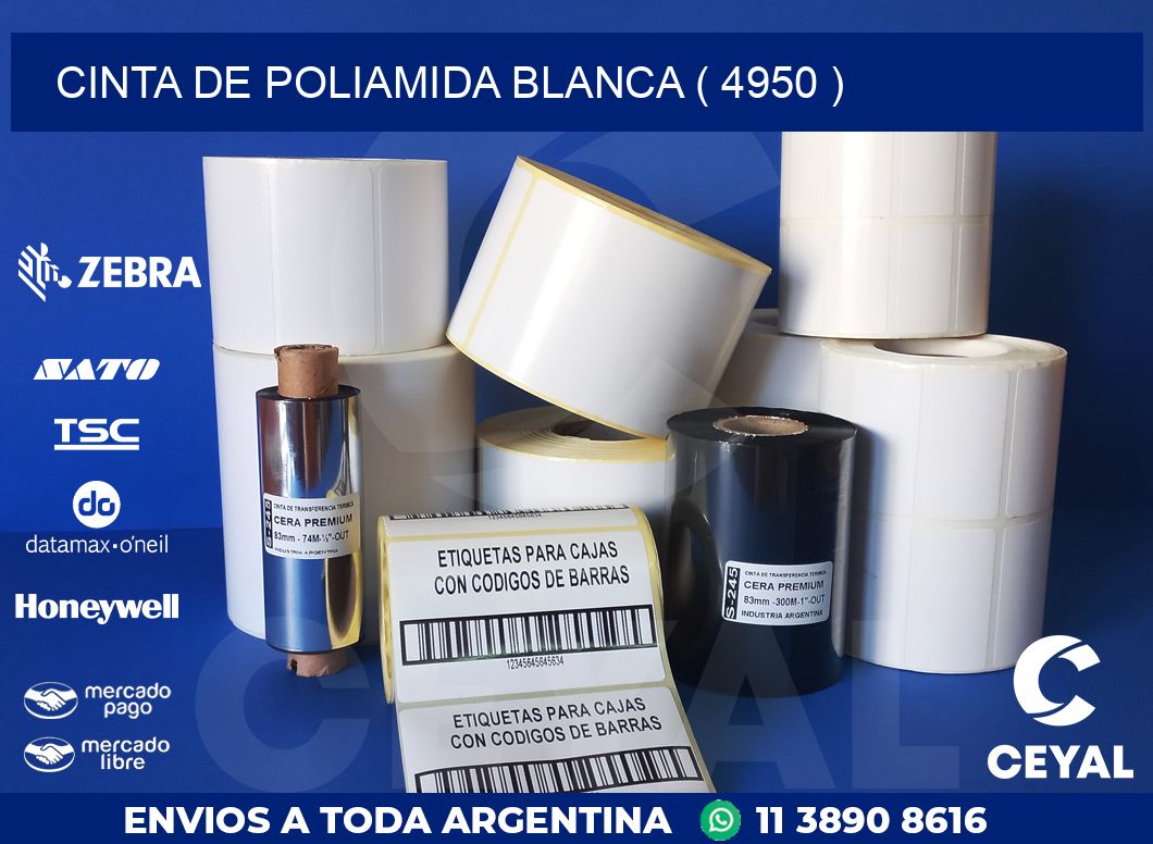 CINTA DE POLIAMIDA BLANCA ( 4950 )