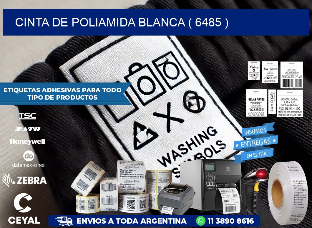 CINTA DE POLIAMIDA BLANCA ( 6485 )