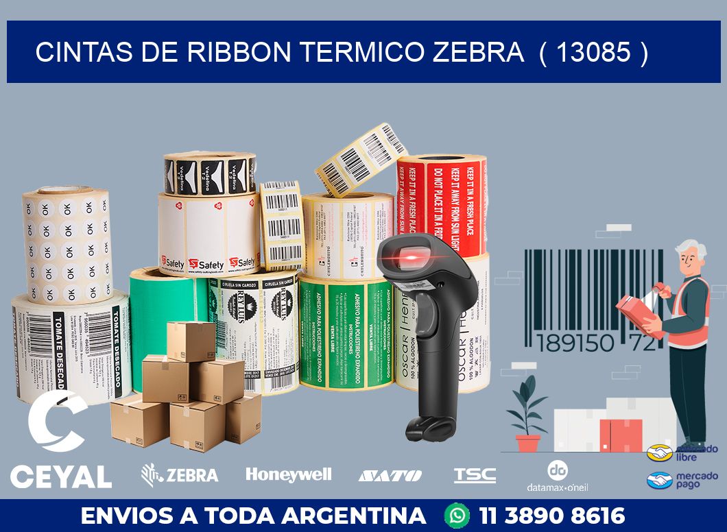 CINTAS DE RIBBON TERMICO ZEBRA  ( 13085 )