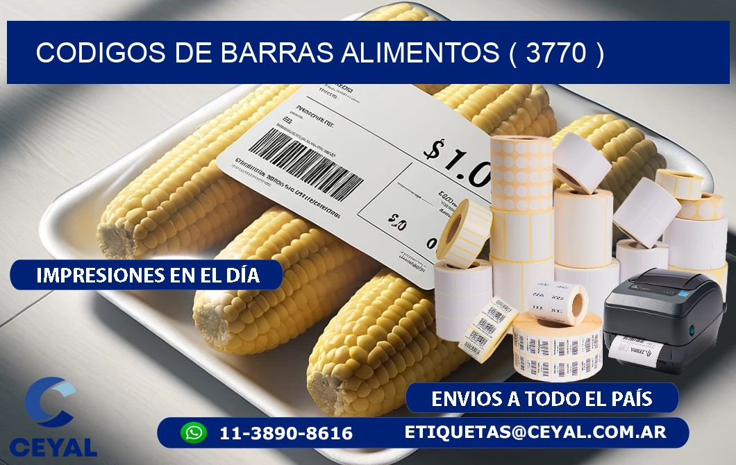 CODIGOS DE BARRAS ALIMENTOS ( 3770 )