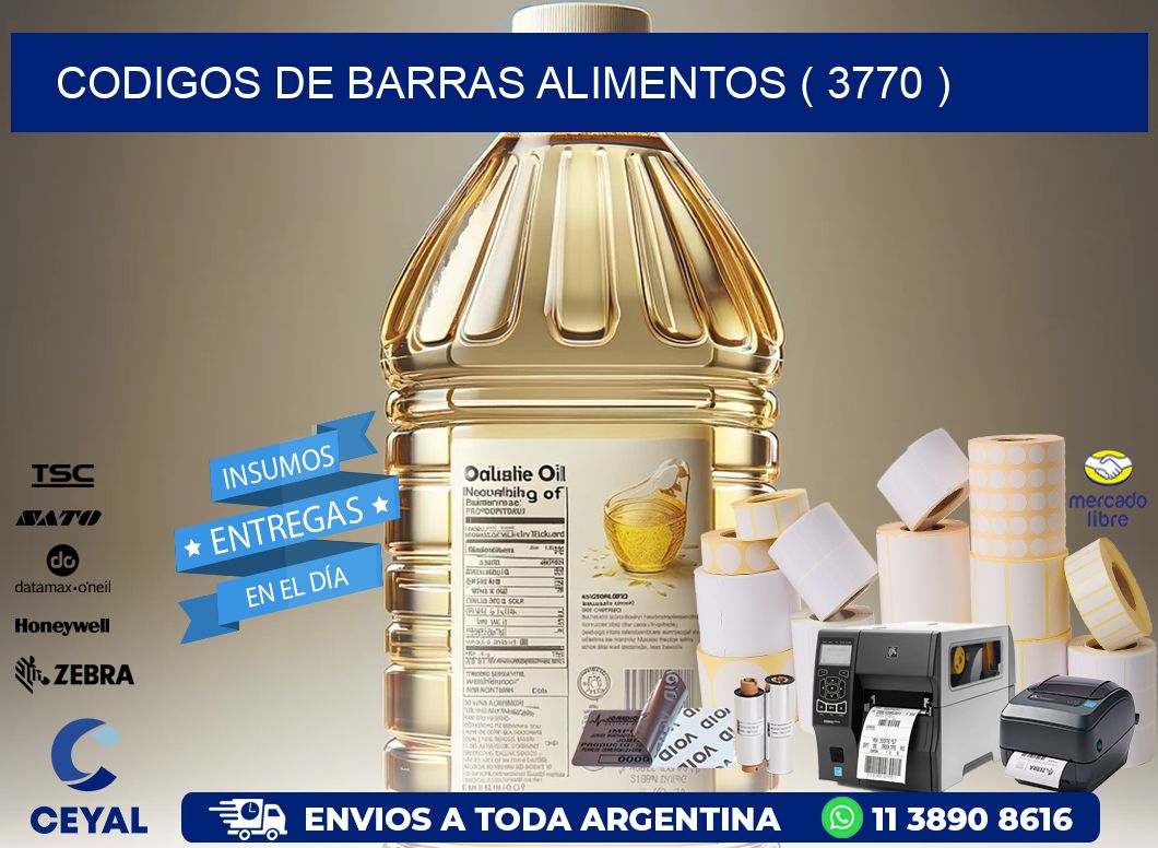 CODIGOS DE BARRAS ALIMENTOS ( 3770 )