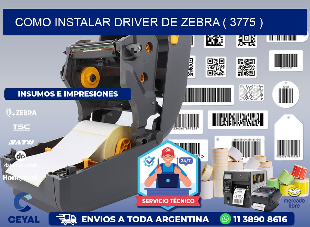 COMO INSTALAR DRIVER DE ZEBRA ( 3775 )