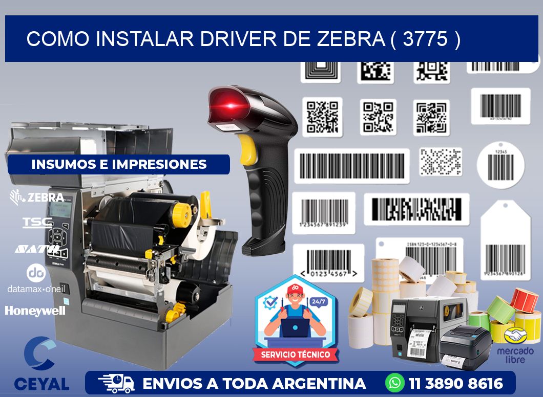 COMO INSTALAR DRIVER DE ZEBRA ( 3775 )