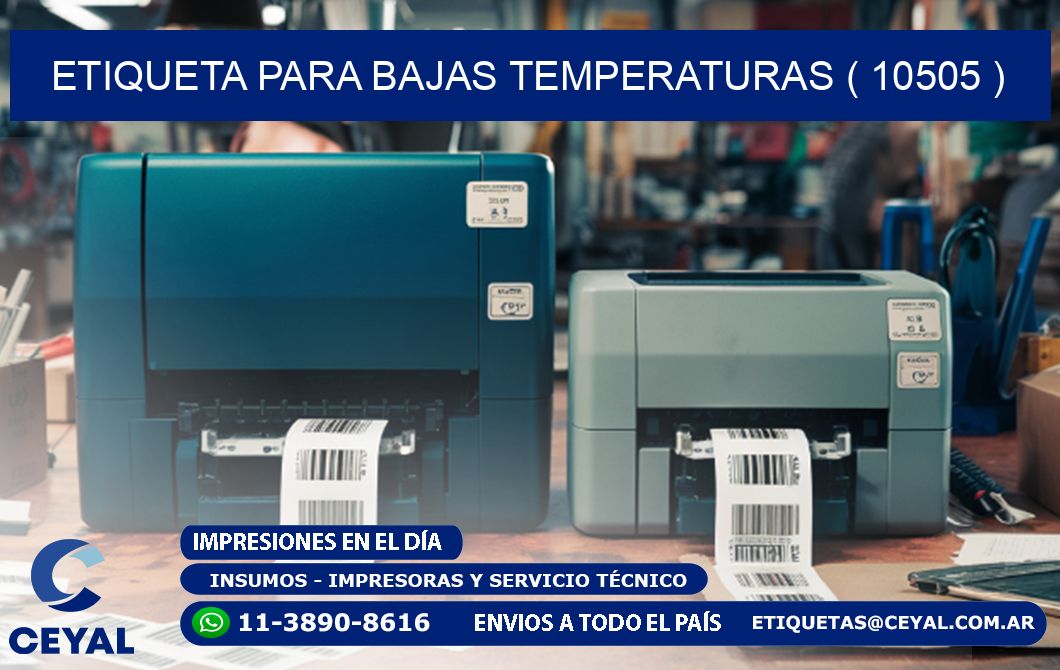 ETIQUETA PARA BAJAS TEMPERATURAS ( 10505 )