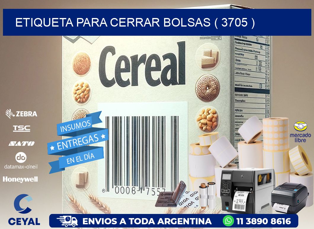 ETIQUETA PARA CERRAR BOLSAS ( 3705 )