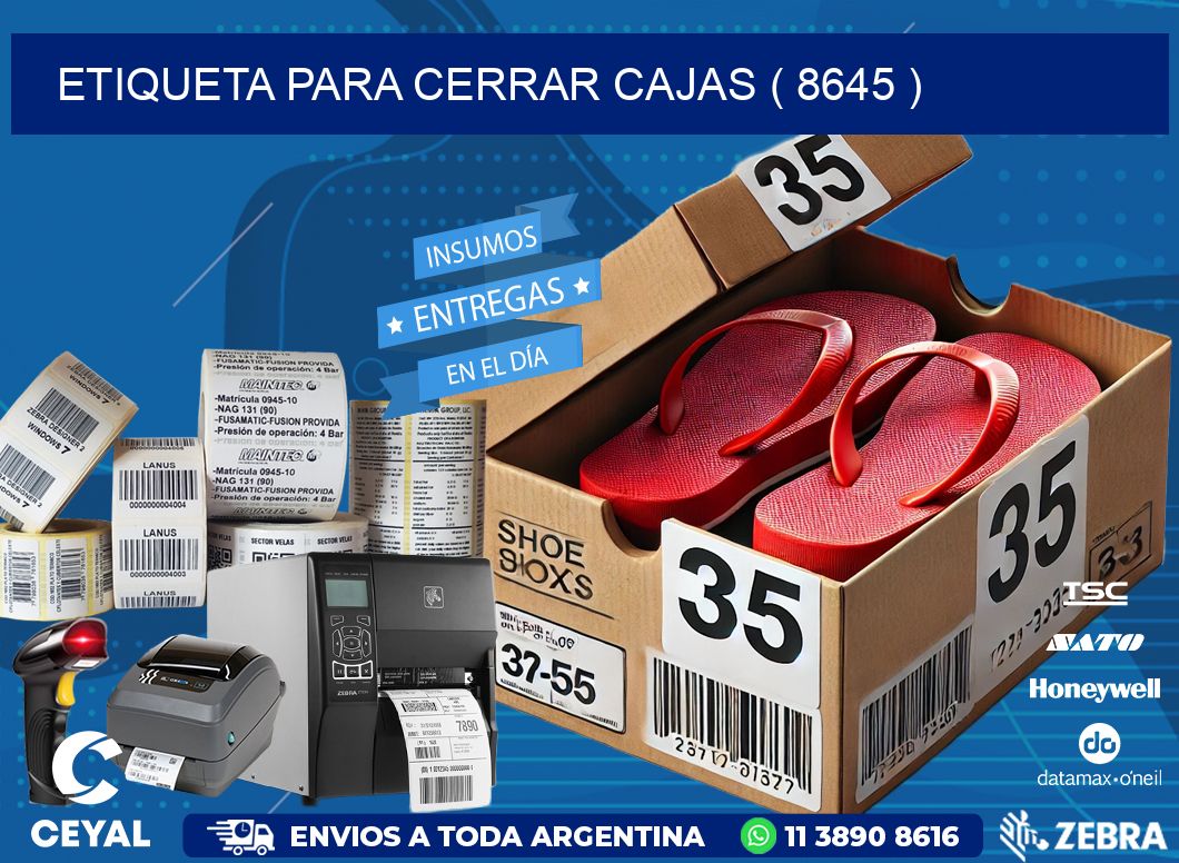 ETIQUETA PARA CERRAR CAJAS ( 8645 )