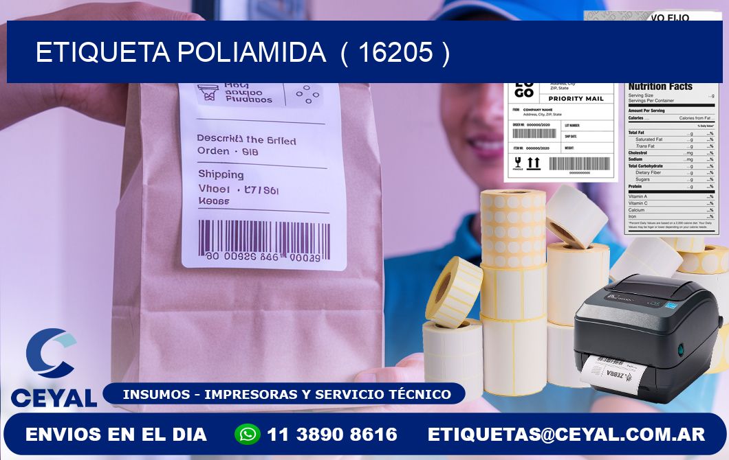 ETIQUETA POLIAMIDA  ( 16205 )