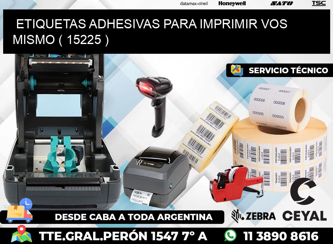 ETIQUETAS ADHESIVAS PARA IMPRIMIR VOS MISMO ( 15225 )