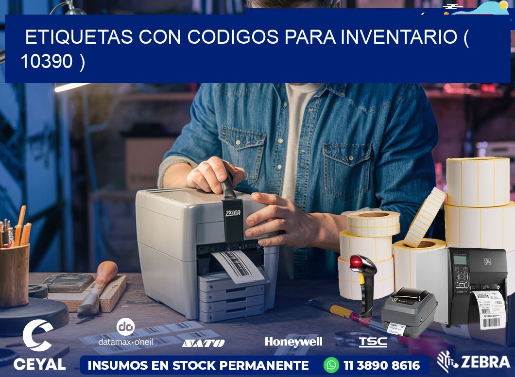 ETIQUETAS CON CODIGOS PARA INVENTARIO ( 10390 )