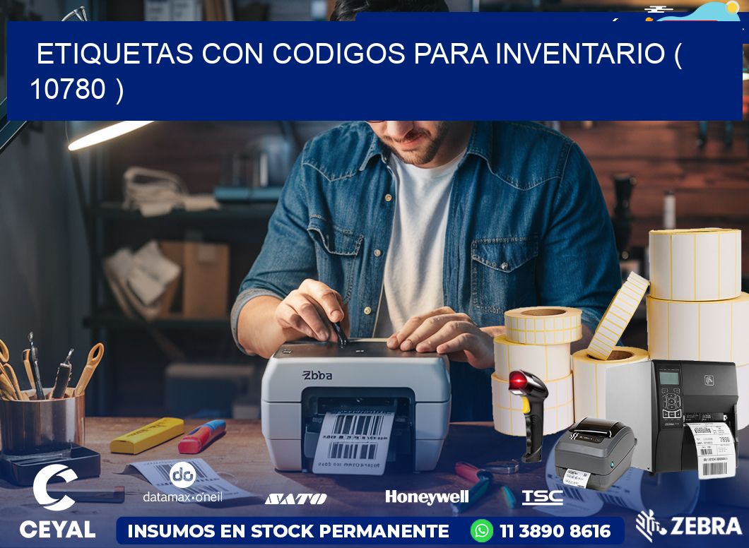 ETIQUETAS CON CODIGOS PARA INVENTARIO ( 10780 )