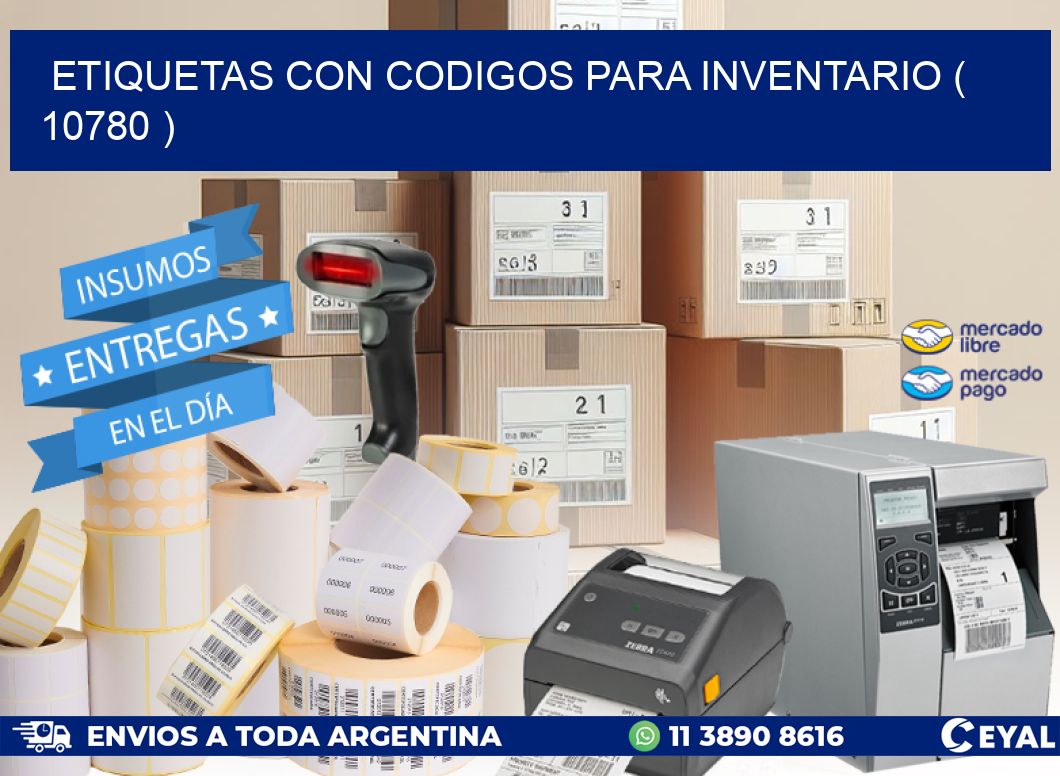 ETIQUETAS CON CODIGOS PARA INVENTARIO ( 10780 )