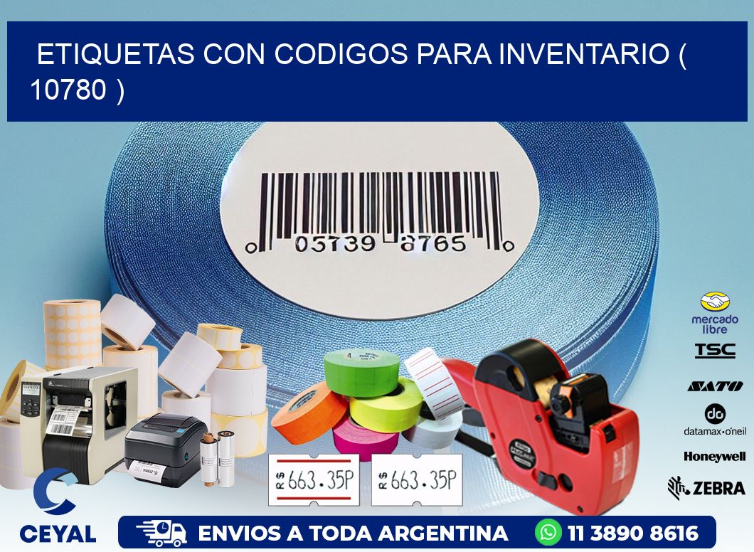 ETIQUETAS CON CODIGOS PARA INVENTARIO ( 10780 )