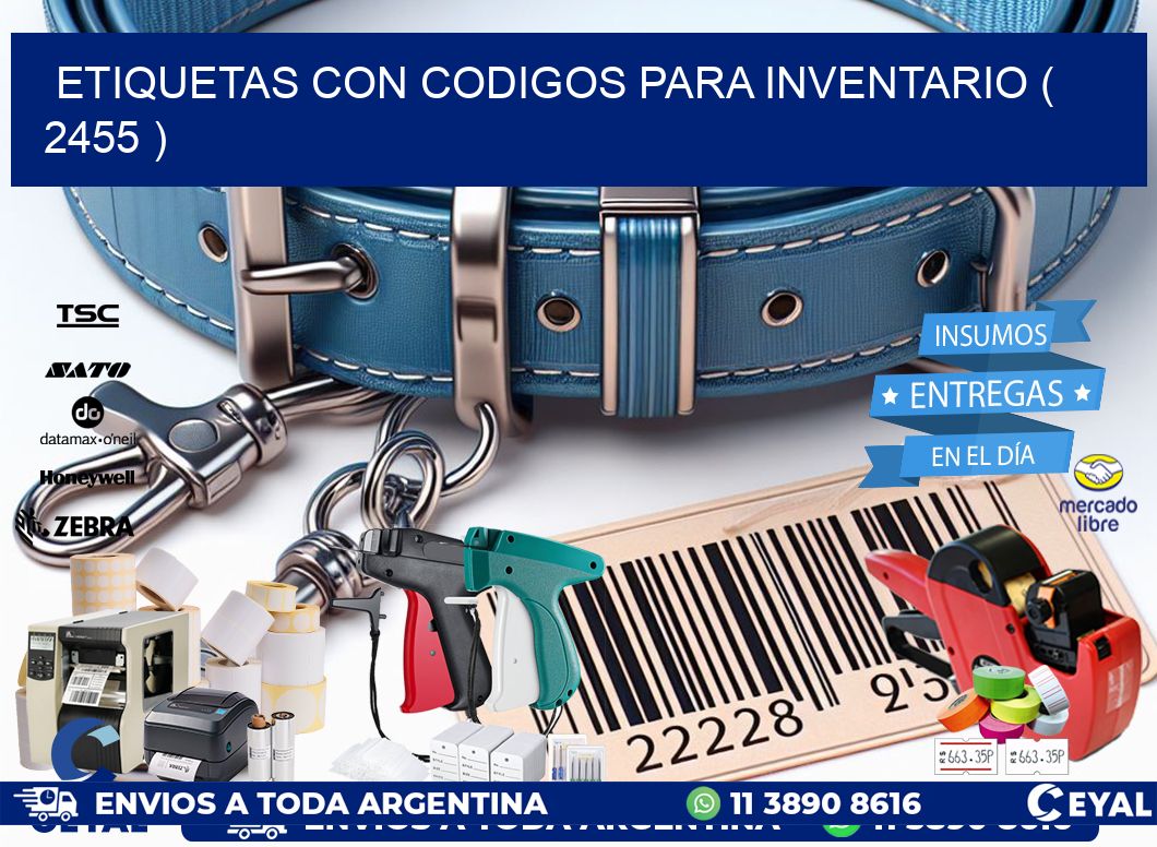 ETIQUETAS CON CODIGOS PARA INVENTARIO ( 2455 )