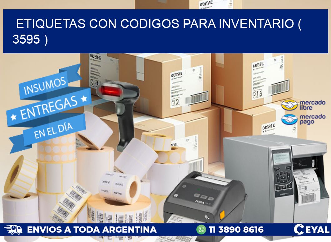 ETIQUETAS CON CODIGOS PARA INVENTARIO ( 3595 )