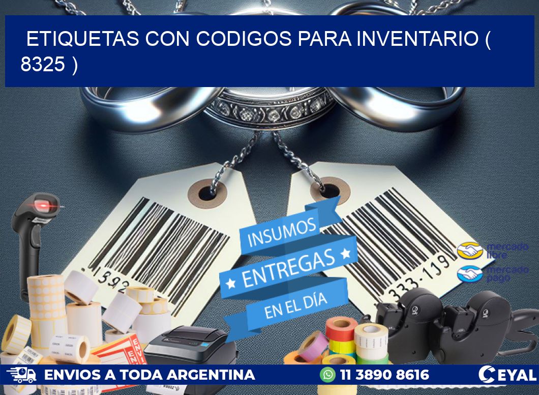 ETIQUETAS CON CODIGOS PARA INVENTARIO ( 8325 )