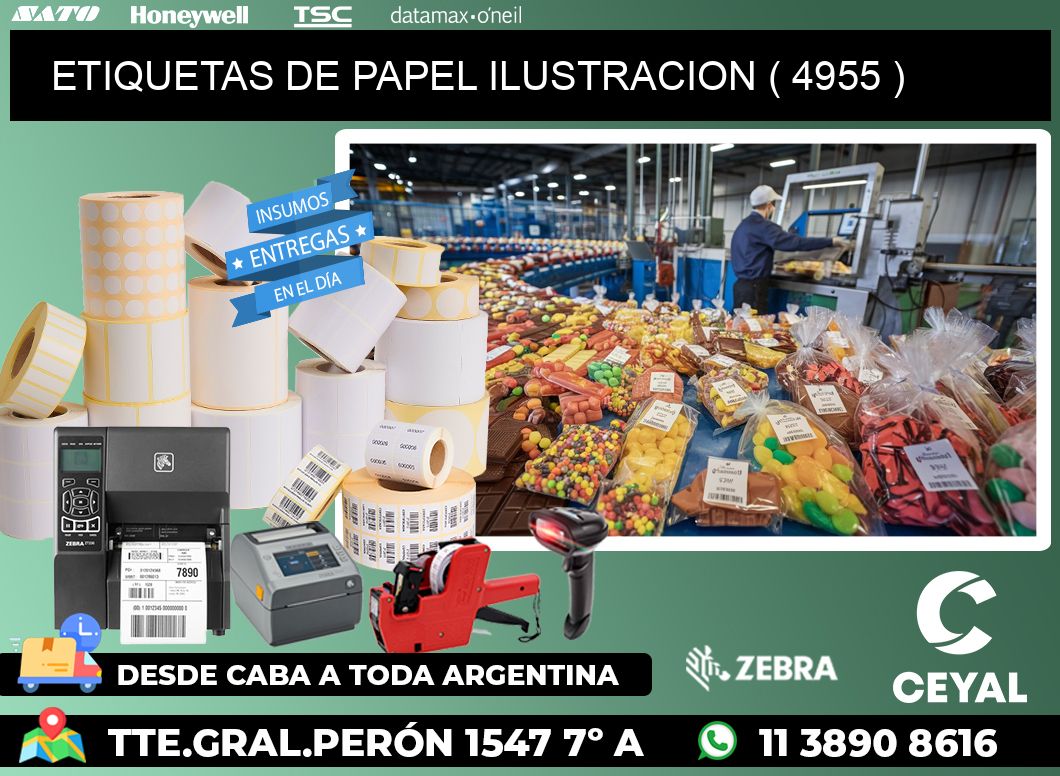 ETIQUETAS DE PAPEL ILUSTRACION ( 4955 )