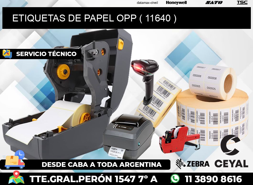 ETIQUETAS DE PAPEL OPP ( 11640 )