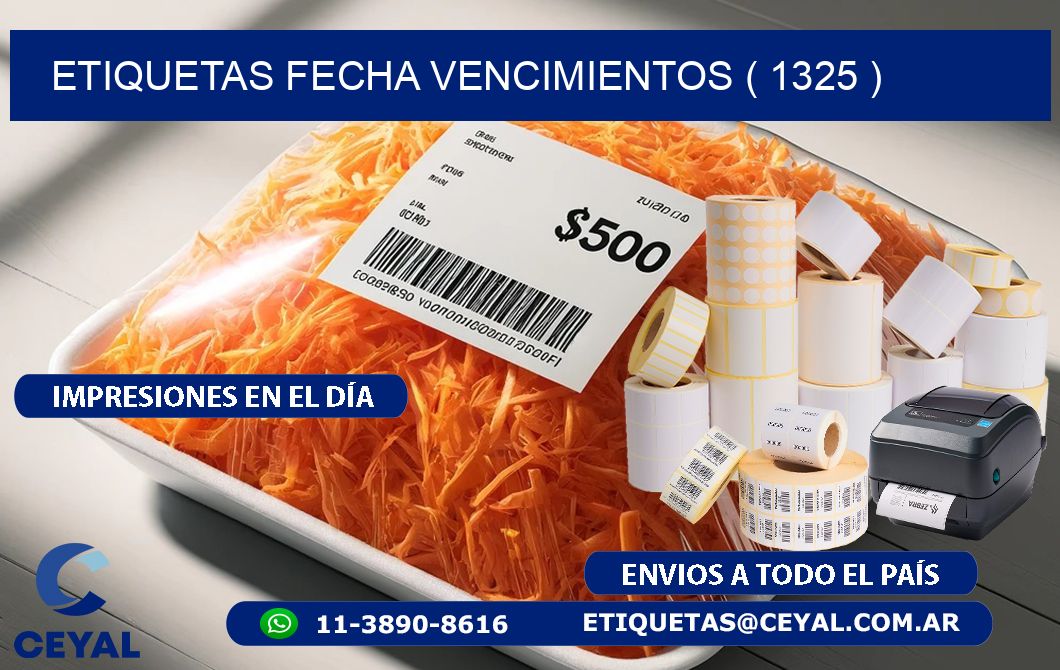 ETIQUETAS FECHA VENCIMIENTOS ( 1325 )